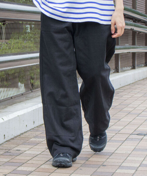 GLOSTER（グロスター）の「【GLOSTER/グロスター】ダブルニー イージーワイドパンツ ルーズシルエット（その他パンツ・メンズ・ブラック/アイボリー・M/L）」の18枚目の写真