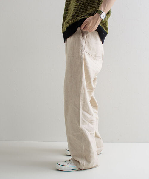 GLOSTER（グロスター）の「【GLOSTER/グロスター】ダブルニー イージーワイドパンツ ルーズシルエット（その他パンツ・メンズ・ブラック/アイボリー・M/L）」の7枚目の写真