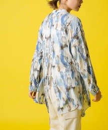 bohmal | バックオープンバンドカラーデザインシャツ(シャツ/ブラウス)