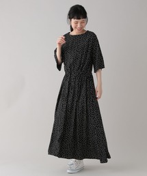 studio CLIP | 《Natural by studio CLIP》レーヨンドットドロストワンピース(ワンピース)