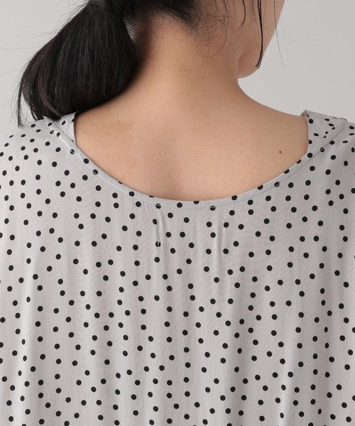 studio CLIP（スタディオクリップ）の「《Natural by studio CLIP》レーヨンドットドロストワンピース（ワンピース・レディース・ブラック/ライトグレー・FREE）」の19枚目の写真