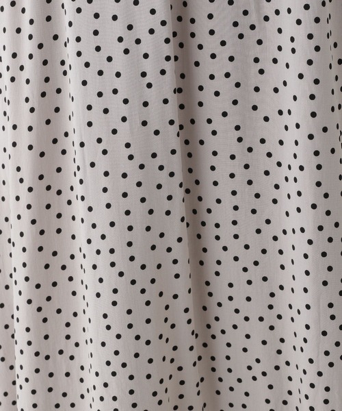 studio CLIP（スタディオクリップ）の「《Natural by studio CLIP》レーヨンドットドロストワンピース（ワンピース・レディース・ブラック/ライトグレー・FREE）」の13枚目の写真