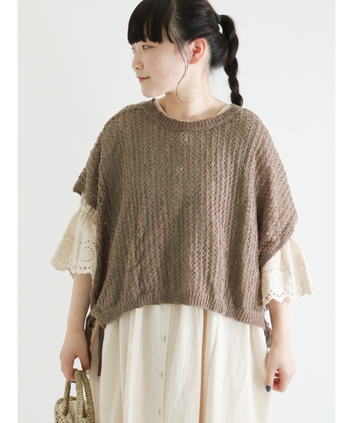 Samansa Mos2（サマンサ モスモス）の「スラブヤーン前後着ベスト（ベスト・レディース・ベージュ/モカ/ブラック・ﾌﾘ-）」の2枚目の写真