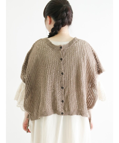 Samansa Mos2（サマンサ モスモス）の「スラブヤーン前後着ベスト（ベスト・レディース・ベージュ/モカ/ブラック・ﾌﾘ-）」の17枚目の写真