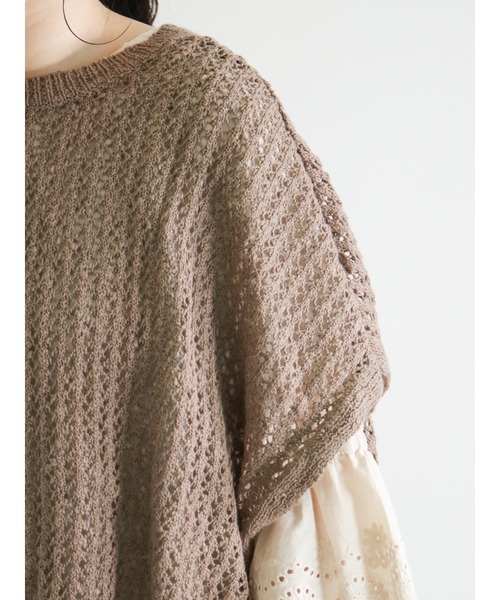 Samansa Mos2（サマンサ モスモス）の「スラブヤーン前後着ベスト（ベスト・レディース・ベージュ/モカ/ブラック・ﾌﾘ-）」の18枚目の写真