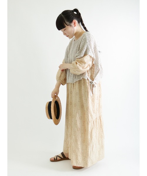 Samansa Mos2（サマンサ モスモス）の「スラブヤーン前後着ベスト（ベスト・レディース・ベージュ/モカ/ブラック・ﾌﾘ-）」の6枚目の写真