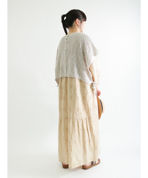 Samansa Mos2（サマンサ モスモス）の「スラブヤーン前後着ベスト（ベスト・レディース・ベージュ/モカ/ブラック・ﾌﾘ-）」の7枚目の写真