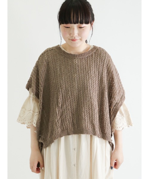 Samansa Mos2（サマンサ モスモス）の「スラブヤーン前後着ベスト（ベスト・レディース・ベージュ/モカ/ブラック・ﾌﾘ-）」の15枚目の写真