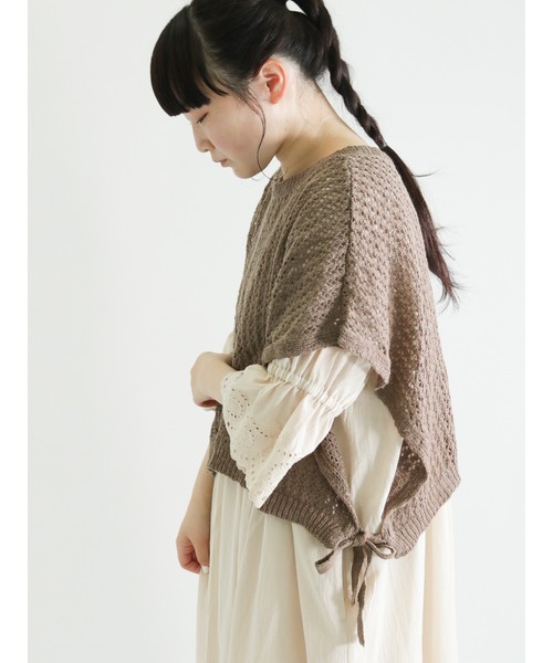 Samansa Mos2（サマンサ モスモス）の「スラブヤーン前後着ベスト（ベスト・レディース・ベージュ/モカ/ブラック・ﾌﾘ-）」の16枚目の写真