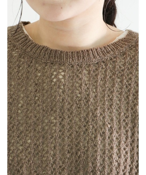 Samansa Mos2（サマンサ モスモス）の「スラブヤーン前後着ベスト（ベスト・レディース・ベージュ/モカ/ブラック・ﾌﾘ-）」の19枚目の写真