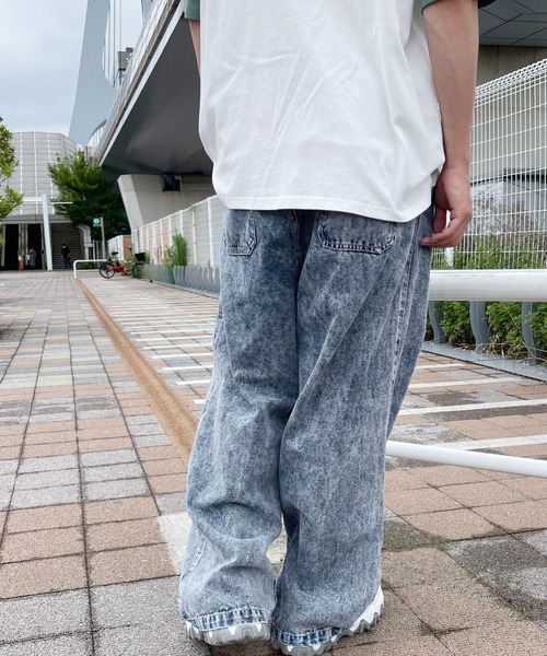 PairPair（ペアペア）の「イージーワイドパンツ(ユニセックス)（その他パンツ・メンズ・アイボリー/ケミカルウォッシュ・MEDIUM/LARGE）」の13枚目の写真