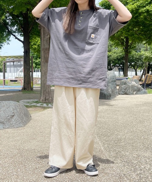 PairPair（ペアペア）の「イージーワイドパンツ(ユニセックス)（その他パンツ・メンズ・アイボリー/ケミカルウォッシュ・MEDIUM/LARGE）」の4枚目の写真