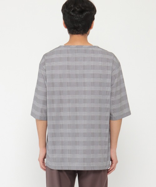 ikka(イッカ)の「5分袖ワンボタンシャツTアンサンブル(Tシャツ/カットソー・メンズ・ダークグリーン/ネイビー/ベージュ/スモークグレー・S/M/L/XL)」の5枚目の写真