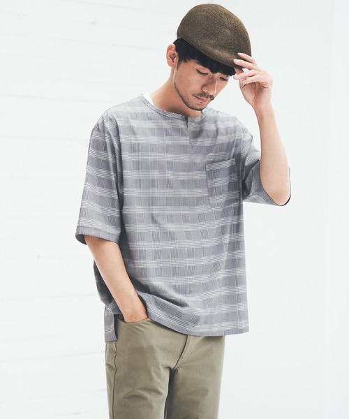 ikka(イッカ)の「5分袖ワンボタンシャツTアンサンブル(Tシャツ/カットソー・メンズ・ダークグリーン/ネイビー/ベージュ/スモークグレー・S/M/L/XL)」の20枚目の写真