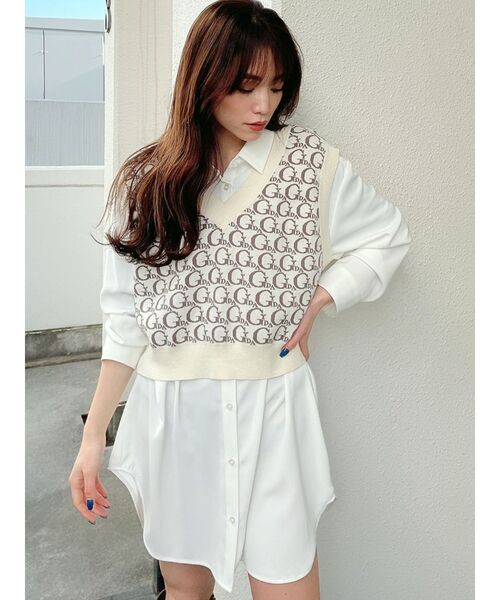 GYDA（ジェイダ）の「SIMPLE LOOSE シャツ（シャツ/ブラウス・レディース・アイボリー/オフホワイト・FREE）」の2枚目の写真