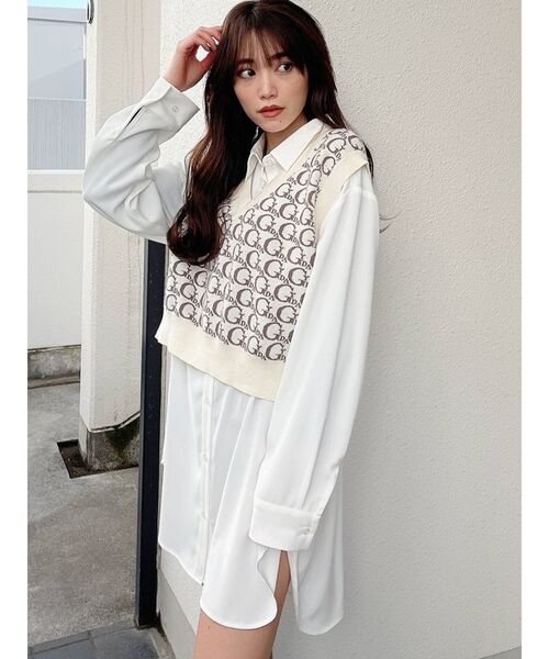 GYDA（ジェイダ）の「SIMPLE LOOSE シャツ（シャツ/ブラウス・レディース・アイボリー/オフホワイト・FREE）」の7枚目の写真