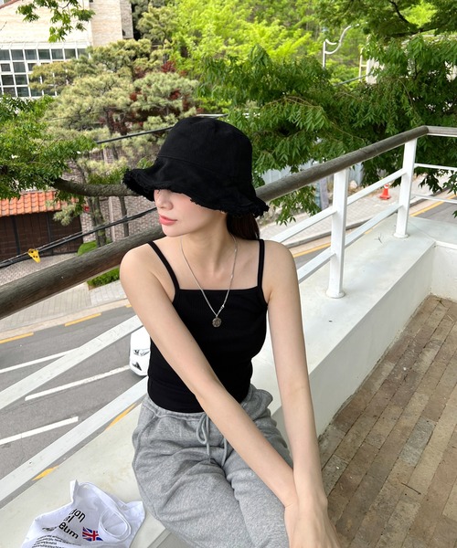 by muni:r（バイ ムニール）の「ソフトリブキャミソール（キャミソール・レディース・アイボリー/ブラック/グレー/ベージュ・FREE）」の15枚目の写真