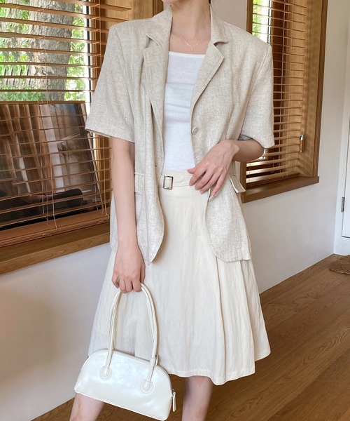 by muni:r（バイ ムニール）の「ソフトリブキャミソール（キャミソール・レディース・アイボリー/ブラック/グレー/ベージュ・FREE）」の14枚目の写真