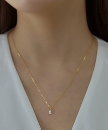 Geel | Geel/Silver925 スクエアビジューネックレス(ネックレス)