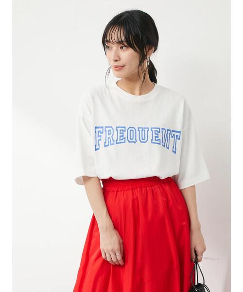 Green Parks(グリーンパークス)の「白抜きカレッジロゴTシャツ(Tシャツ/カットソー・レディース・ブラック/ターコイズブルー/ブルー・FREE)」の6枚目の写真