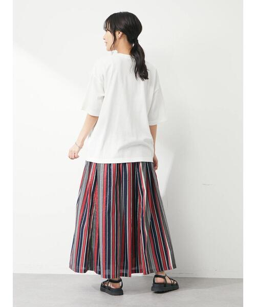 Green Parks(グリーンパークス)の「白抜きカレッジロゴTシャツ(Tシャツ/カットソー・レディース・ブラック/ターコイズブルー/ブルー・FREE)」の9枚目の写真