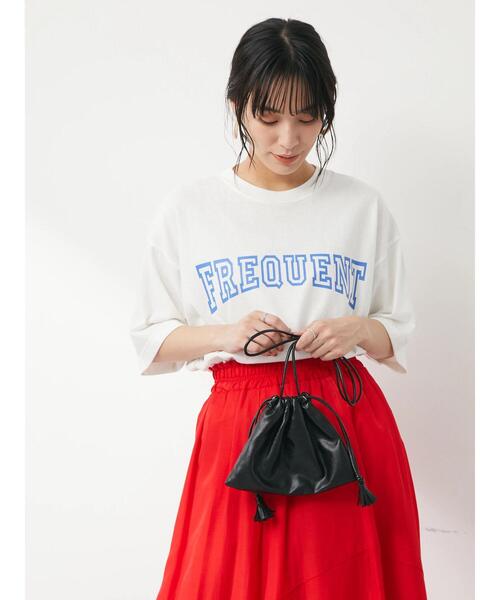 Green Parks(グリーンパークス)の「白抜きカレッジロゴTシャツ(Tシャツ/カットソー・レディース・ブラック/ターコイズブルー/ブルー・FREE)」の18枚目の写真