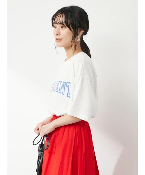 Green Parks(グリーンパークス)の「白抜きカレッジロゴTシャツ(Tシャツ/カットソー・レディース・ブラック/ターコイズブルー/ブルー・FREE)」の19枚目の写真
