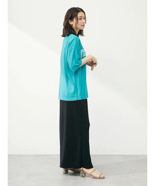 Green Parks(グリーンパークス)の「白抜きカレッジロゴTシャツ(Tシャツ/カットソー・レディース・ブラック/ターコイズブルー/ブルー・FREE)」の22枚目の写真