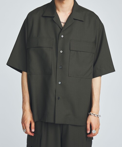 marka（マーカ）の「STUDIOUS別注 OC DOUBLE POCKET S/S SHIRTS（シャツ/ブラウス・メンズ・ホワイト/ブラック/カーキ・2/1）」の13枚目の写真