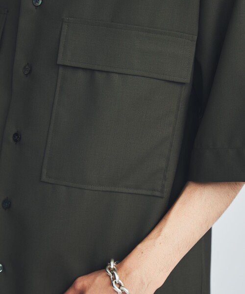 marka（マーカ）の「STUDIOUS別注 OC DOUBLE POCKET S/S SHIRTS（シャツ/ブラウス・メンズ・ホワイト/ブラック/カーキ・2/1）」の7枚目の写真