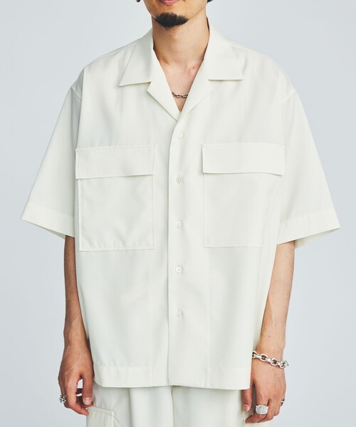 marka（マーカ）の「STUDIOUS別注 OC DOUBLE POCKET S/S SHIRTS（シャツ/ブラウス・メンズ・ホワイト/ブラック/カーキ・2/1）」の6枚目の写真