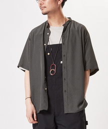 EDIFICE LA BOUCLE | 【LA BOUCLE / ラブークル】バンドカラー パターン 半袖シャツ(シャツ/ブラウス)