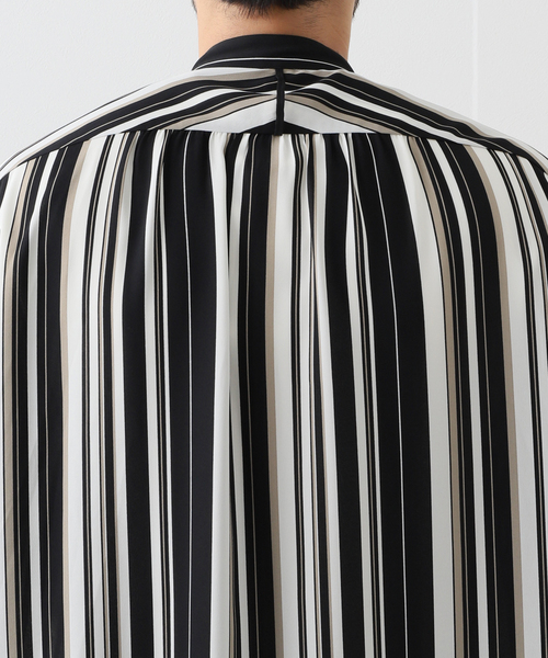 EDIFICE LA BOUCLE（エディフィスラブークル）の「【LA BOUCLE / ラブークル】バンドカラー パターン 半袖シャツ（シャツ/ブラウス・メンズ・ブラックミックス/ブラック×ブラック/ブラック系その他・1/2/3）」の18枚目の写真