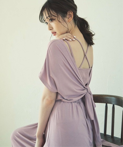 IKKA LOUNGE(イッカラウンジ)の「リボン使いワンピース(ワンピース・レディース・ピンク/チャコールグレー・M/L)」の20枚目の写真