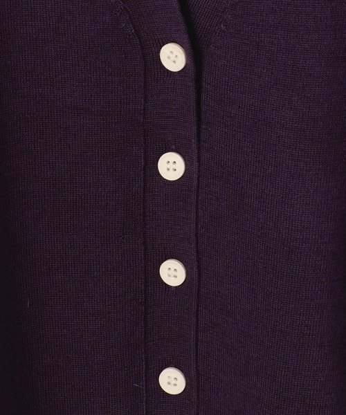 179/WG(イチナナキュウダブルジー)の「襟付きカーディガン(カーディガン/ボレロ・レディース・パープル/グリーン/ボルドー/オフホワイト・FREE)」の15枚目の写真