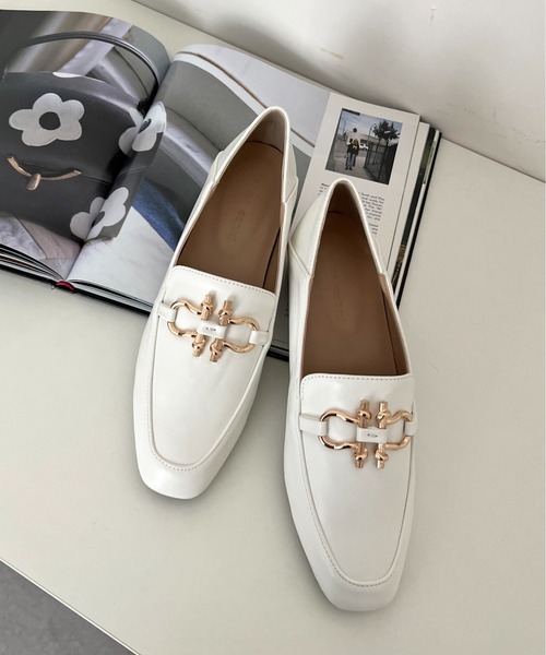 prose verse（プロズヴェール）の「2wayビットローファー（ローファー・レディース・ホワイト/ブラウン/ブラック・MEDIUM/SMALL/X-LARGE/LARGE）」の2枚目の写真