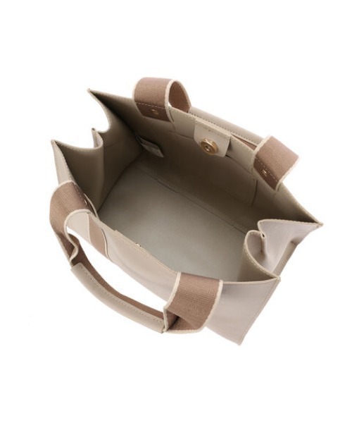 Green　Parks（グリーンパークス）の「・Cu-shut テープハンドルスクエアトート（トートバッグ・レディース・ブラウン/ブラック/グレイッシュベージュ/レオパード・FREE）」の5枚目の写真