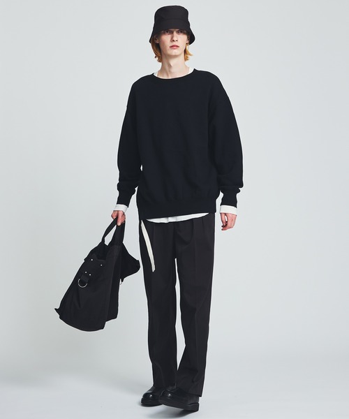 ANEI(アーネイ)の「OVERLAY S.Z CREW / AN0222_S1002(スウェット・メンズ・オフホワイト/ブラック・2/3)」の21枚目の写真
