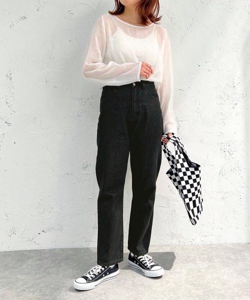 apres jour mignon(アプレジュールミニョン)の「スリムテーパードデニム【ZOZOTOWN限定アイテム】(デニムパンツ・レディース・ダークブルー/ブラック系その他・LARGE/SMALL/X-LARGE/MEDIUM)」の19枚目の写真