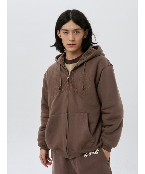 GAP（ギャップ）の「ヴィンテージ ソフトGAPアーチロゴ入りボアパーカー（パーカー・メンズ・ベージュ系その他/グレー/ブラウン/ベージュ/ブラック系その他・XS/L/XL/M/S）」の19枚目の写真