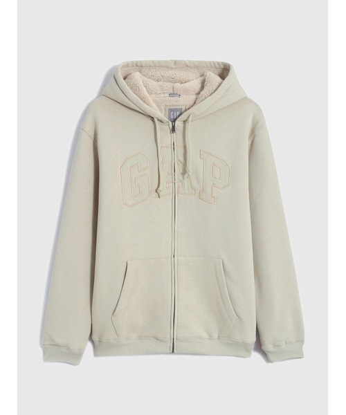 GAP ロゴボアパーカーフリース フード付き パーカー ブラウン セール】GAPロゴ ボアパーカー（パーカー）｜GAP（ギャップ）の