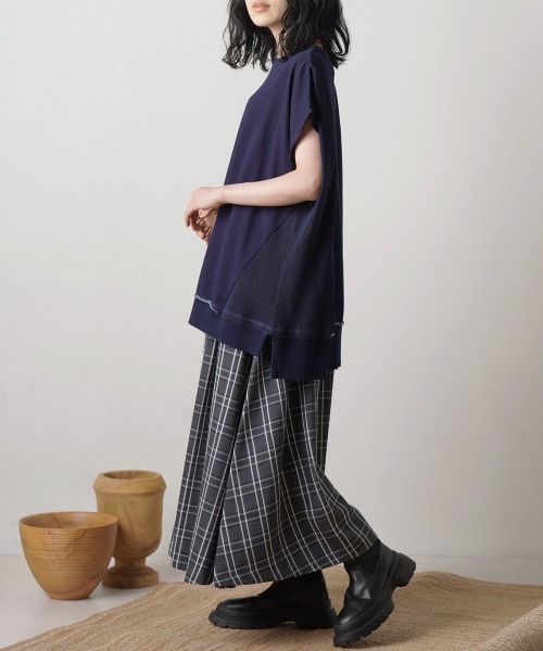 LUPILIEN（ルピリアン）の「ＴＲチェックスカート（スカート・レディース・チャコールグレー/パープル/ブラウン・FREE）」の16枚目の写真