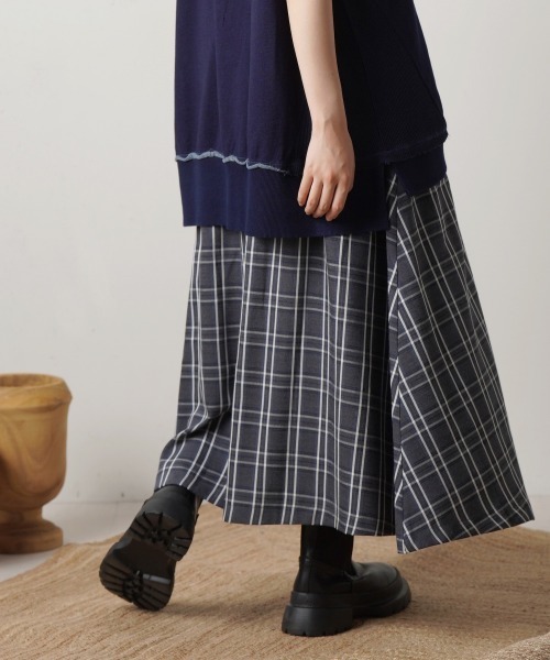 LUPILIEN（ルピリアン）の「ＴＲチェックスカート（スカート・レディース・チャコールグレー/パープル/ブラウン・FREE）」の17枚目の写真