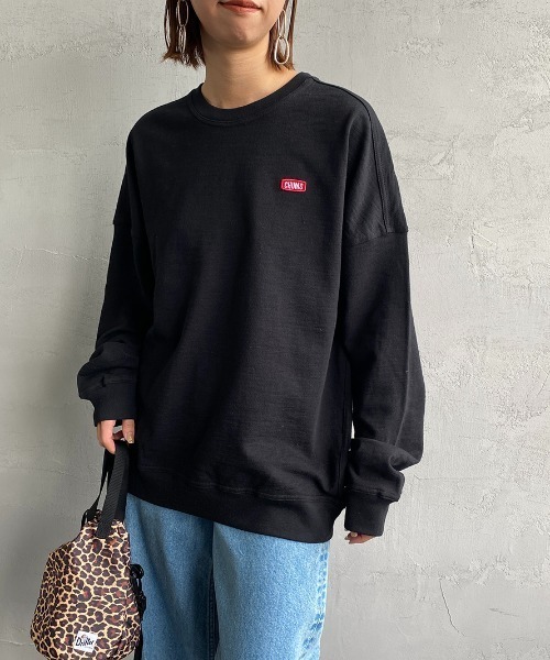 CHUMS（チャムス）の「[CHUMS/チャムス] キーストーン ドロップショルダークルーネックスウェット（スウェット・レディース・ブラック/グレー/ベージュ・M/L）」の13枚目の写真