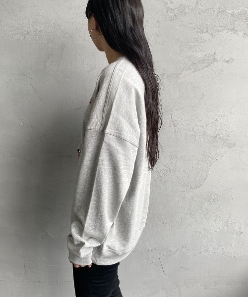 CHUMS（チャムス）の「[CHUMS/チャムス] キーストーン ドロップショルダークルーネックスウェット（スウェット・レディース・ブラック/グレー/ベージュ・M/L）」の20枚目の写真