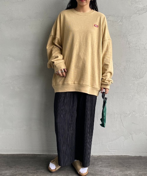 CHUMS（チャムス）の「[CHUMS/チャムス] キーストーン ドロップショルダークルーネックスウェット（スウェット・レディース・ブラック/グレー/ベージュ・M/L）」の6枚目の写真