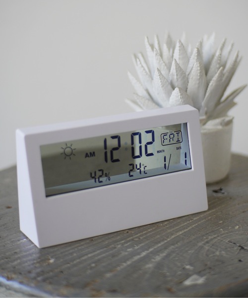 Port（ポート）の「シンプル マルチ デジタル時計 クリア/ノーマル #（置時計・レディース・ホワイト系その他/ブラック系その他/ブラック/ホワイト・FREE）」の6枚目の写真