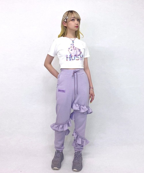 FRILLED SWEAT PANTS