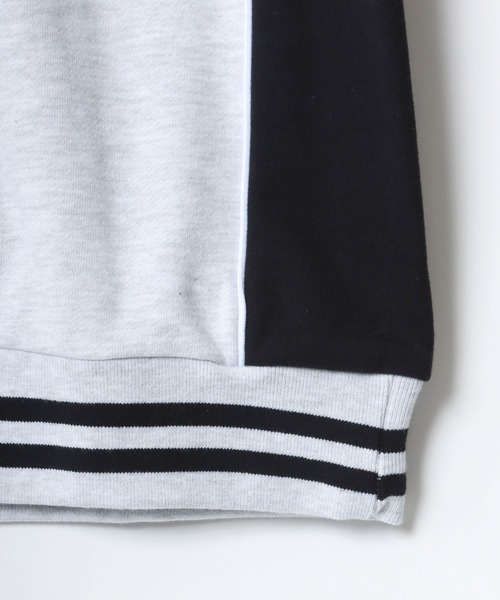 VISION STREET WEAR（ヴィジョンストリートウェア）の「VISION STREET WEAR/ヴィジョンストリートウエア ビッグシルエット カレッジロゴ リブライン スウェット トレーナー（スウェット・メンズ・ライトグレー/ブラック/グリーン・LL/M/L）」の10枚目の写真