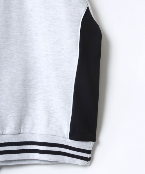 VISION STREET WEAR（ヴィジョンストリートウェア）の「VISION STREET WEAR/ヴィジョンストリートウエア ビッグシルエット カレッジロゴ リブライン スウェット トレーナー（スウェット・メンズ・ライトグレー/ブラック/グリーン・LL/M/L）」の12枚目の写真